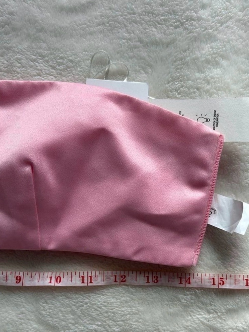 ZARA Pink Satin Bandeau Tube Top Strapless Crop Top Barbiecore Size M NWT - Picture 7 of 7